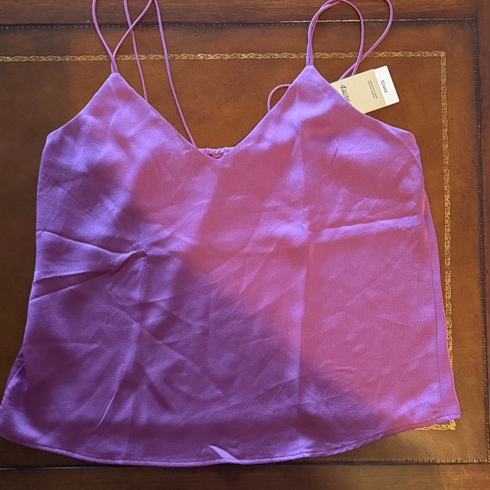 Mango Lavender Double-Strap Satin Cami